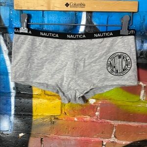 NAUTICA Intimates-women’s gray cotton blend graphic print short booty shorts